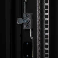 19"-Serverschrank SZB IT - 42 HE - 800 x 1200 mm - Sichttür - geteilte Doppel-Vollblechrücktür - schwarz