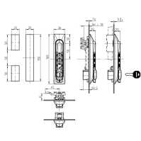 Schwenkhebelgriff 1155 von EMKA mit mechanischem Zahlenschloss - Schutzart IP65 - schwarz