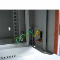 19"-Netzwerkschrank SWA - 4 HE - BxT 570 x 350 mm - Sichttür - Seiten abnehmbar - Wand- + Standmontage - Zubehör-Set - lichtgrau