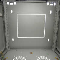19"-Netzwerkschrank SWA von IT-BUDGET - 12 HE - BxT 570 x 600 mm - Sichttür - Seiten abnehmbar - Wand- + Standmontage - lichtgrau