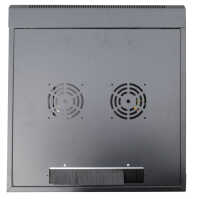 19"-Netzwerkschrank - 12 HE - BxT 570 x 600 mm - Glastür - Seiten abnehmbar - Wand- + Standmontage - schwarz