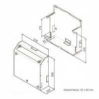 19"-Wandnetzwerkschrank - platzsparender vertikaler 19"-Einbau - 3 HE+2 HE - lichtgrau