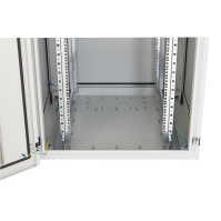 19"-Netzwerkschrank RIE von TRITON - Schutzgrad IP54 - 27 HE - BxT 600 x 600 mm - Sichttür - RückWand - lichtgrau