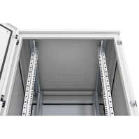 19"-Serverschrank/Netzwerkschrank RIE von TRITON - Schutzgrad IP54 - 42 HE - BxT 800 x 800 mm - Sichttür - Rückwand - lichtgrau