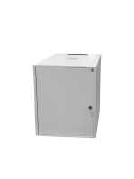 Schallgedämmter 19"-Schrank SILENCE RACK Office - 18 HE - 600x800 mm - Vollblechfronttür - lichtgrau