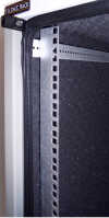 Schallgedämmter 19"-Schrank SILENCE RACK Office - 18 HE - BxT 600x800 mm - Vollblechfronttür - Rückwand - lichtgrau