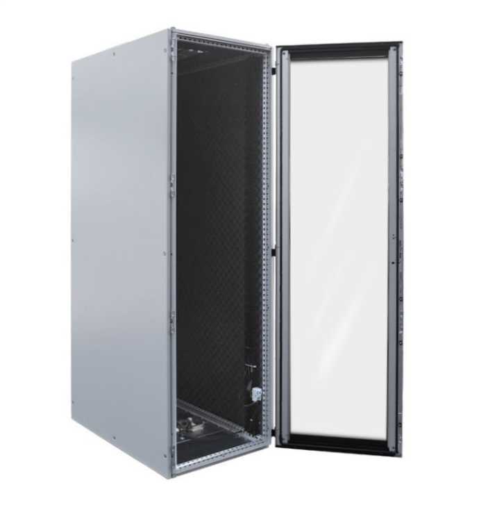 Schallgedämmter 19"-Serverschrank VX IT Rack RITTAL - bis 85% silenced - 42 HE - BxT 600x1.000 mm - Sicht-/Vollblechtür - lichtgrau