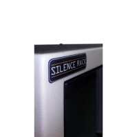 Schallgedämmter 19"-Schrank SILENCE RACK Office - 12 HE - 1 SILENT-Lüfter - BxT 600x800 mm - Glastür - lichtgrau