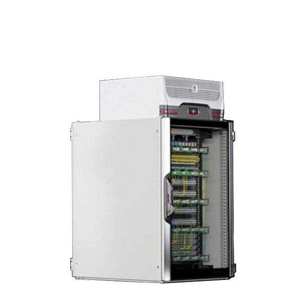 Serverrack VX IT von RITTAL mit Kühlgerät 0,7 bis 4,0 KW - 24 HE - IP55 - BxT 800x800 mm - lichtgrau - Sichttür - Vollblechtür