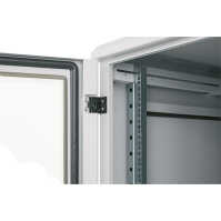 19"-Serverschrank/Netzwerkschrank RIE von TRITON mit Cosmotec/STULZ Kühlgerät - Kühlleistung 300 - 5600 W - Schutzgrad IP54 - 27 HE - BxT 600 x 800 mm - Sichttür - Rückwand - lichtgrau