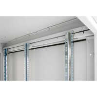 19"-Netzwerkschrank RIE von TRITON mit Cosmotec/STULZ Kühlgerät - Kühlleistung 300 - 5600 W - Schutzgrad IP54 - 32 HE - BxT 600 x 600 mm - Sichttür - Rückwand - lichtgrau