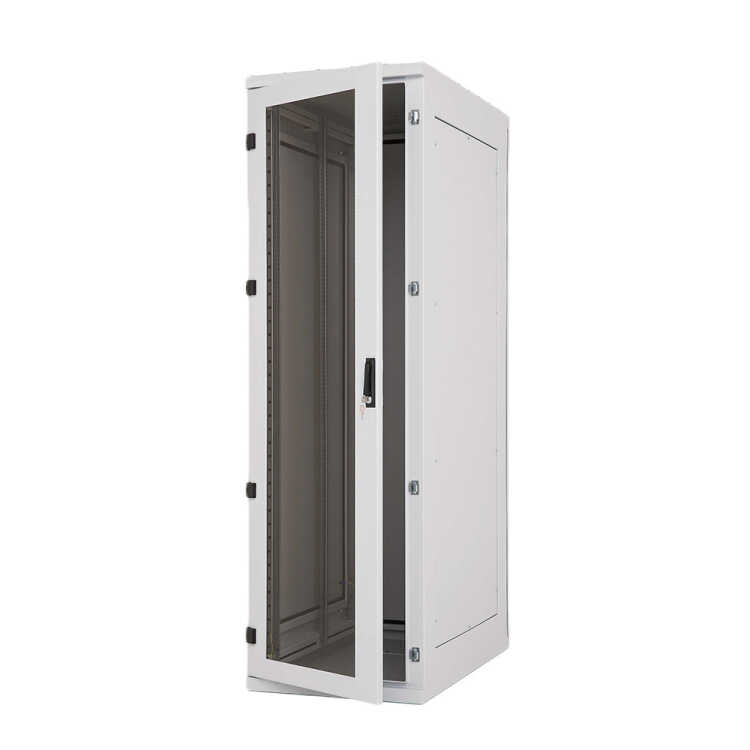 19"-Serverschrank RIE von TRITON mit Cosmotec/STULZ Kühlgerät - Kühlleistung 300 - 5600 W - Schutzgrad IP54 - 42 HE - BxT 600 x 1000 mm - Sichttür - Rückwand - schwarz