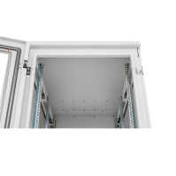 19"-Serverschrank RIE von TRITON mit Cosmotec/STULZ Kühlgerät - Kühlleistung 300 - 5600 W - Schutzgrad IP54 - 42 HE - BxT 600 x 1000 mm - Sichttür - Rückwand - schwarz