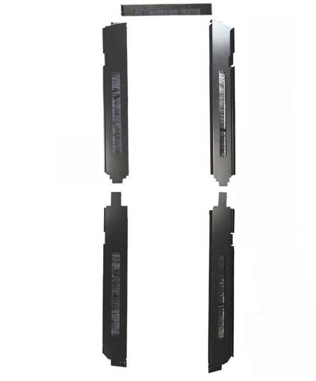 Vertikale Luftschotts für SRZ Serverschrank von LIEBERNETZ - 42 HE - BxT 800 x 1000 mm - schwarz