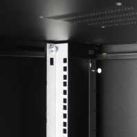 19"-Serverschrank SJB - 12 HE - BxT 600x800 mm - Vollblechtür - Rückwand - schwarz