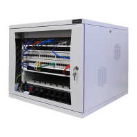 Schallgedämmter 19"-Wand-/Stand-Verteiler Flatbox von RITTAL - 15 HE - 1 SILENT-Lüfter - 700 mm Tiefe - Glastür - lichtgrau