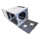 Schallgedämmter 19"-Wand-/Stand-Verteiler Flatbox von RITTAL - 15 HE - 400 mm Tiefe - Glastür - lichtgrau