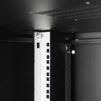 19"-Serverschrank SJB - 15 HE - BxT 600x800 mm - Glastür - Rückwand - schwarz - SONDERPOSTEN