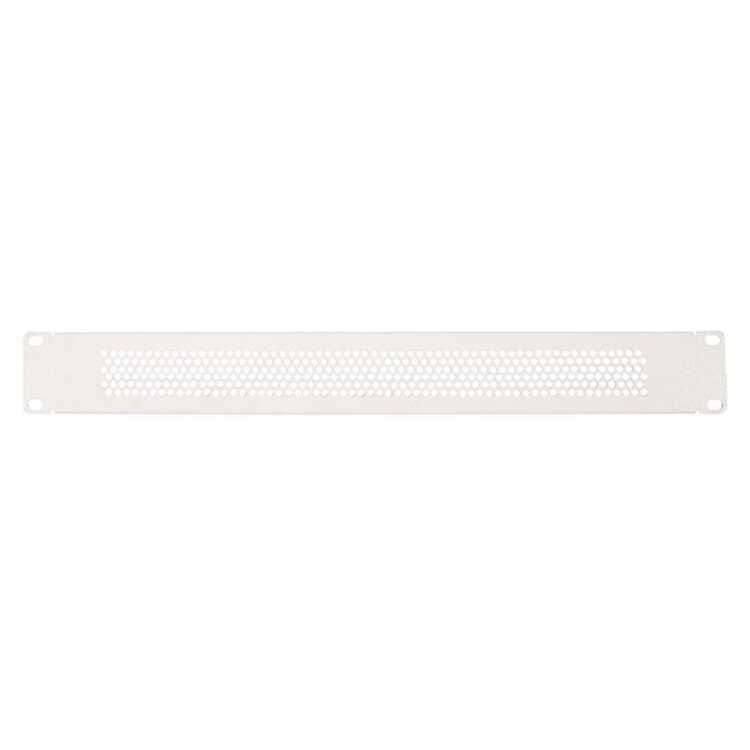 19"-Blindplatte - perforiert - 1 HE - weiss