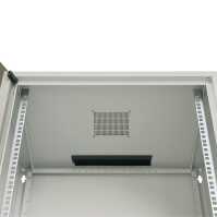 19"-Wandverteiler SJ2 - hochstabil - 6 HE - 400 mm tief - Glastür - abnehmbare Rückwand - lichtgrau