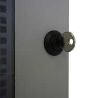 Schallgedämmter 19"-Wand-Netzwerkschrank SILENCE RACK - 12 HE - 450 mm Tiefe - Sichttür - 1 SILENT-Lüfter - lichtgrau
