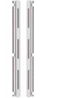 Vertikale Abdeckungen mit Kabeldurchl&auml;ssen f&uuml;r SZB von ZPAS mit 42 HE und 800 mm Breite - lichtgrau