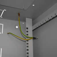19"-Wand-Netzwerkschrank RESISTER aktiv - erhöhter Staubschutz - 6 HE - 450 mm Tiefe - Sichttür - Lüfter - lichtgrau