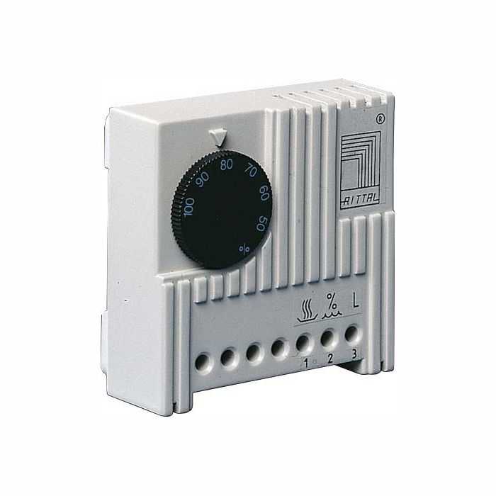 Hygrostat - Feuchtigkeitsmesser und Schalter für Heizung und Lüftung - Gleich- oder Wechselstrom - 24 V bis 250 V