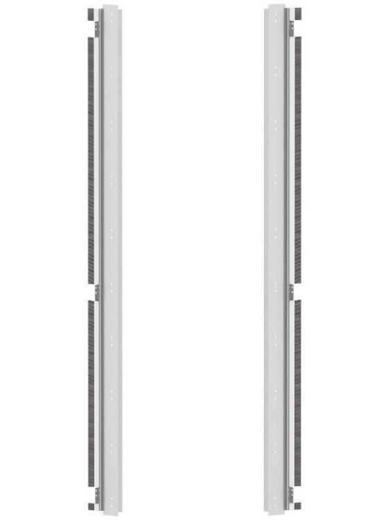 Vertikale volle Blindabdeckungen für SZB von ZPAS mit 42 HE und 800 mm - 2 Stück - lichtgrau