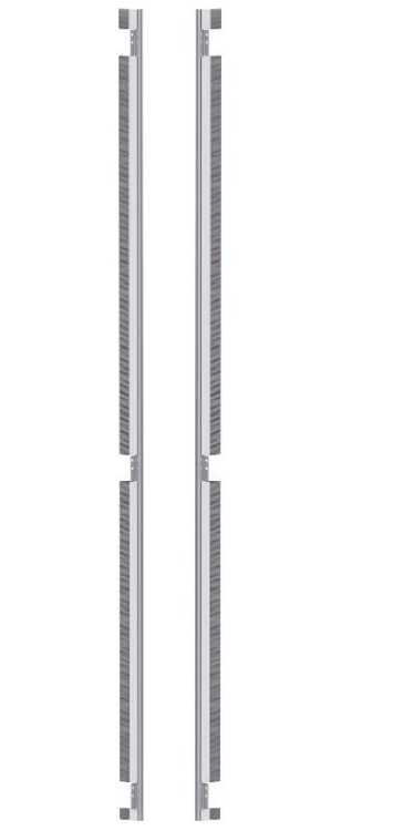 Vertikale volle Blindabdeckungen für SZB von ZPAS mit 42 HE und 600 mm - 2 Stück - lichtgrau
