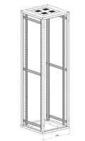 Offener 19"-Schrank - 42 HE - 600 x 800 mm - 4...