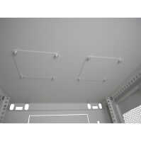 19"-Netzwerkschrank SWA von IT-BUDGET - 6 HE - BxT 570 x 600 mm - perforierte Front + Seiten - Seiten abnehmbar - Wand- + Standmontage - lichtgrau