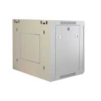19"-Netzwerkschrank SWA von IT-BUDGET - 15 HE - BxT 570 x 600 mm - Sichttür - Seiten abnehmbar - Wand- + Standmontage - lichtgrau