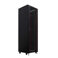 19"-Netzwerkschrank SRK von IT-BUDGET - 42 HE - BxT 600x600 mm - Sicht-/Vollblechtür - Flatpack - schwarz