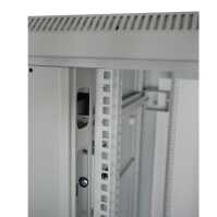 19"-Serverschrank SRK von IT-BUDGET - 42 HE - BxT 800x1000 mm - perforierte Doppeltüren vo + hi - Flatpack - lichtgrau