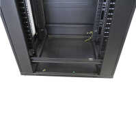 19"-Serverschrank SRK von IT-BUDGET - 42 HE - BxT 800x1000 mm - perforierte Doppeltüren vo + hi - Flatpack - schwarz