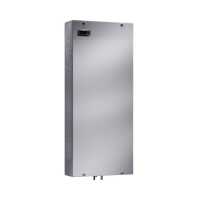 Luft/Wasser-Wärmetauscher Wandanbau von RITTAL - Kühlleistung 2000 W - Schutzgrad IP55 - wasserführende Teile Kupfer/Messing - 230 V