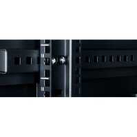 19"-Netzwerkschrank SRK von IT-BUDGET - Komplettset - 42 HE - BxT 600x600 mm - Sicht-/Vollblechtür - 4 Aktiv-Lüfter - montiert - schwarz