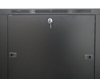 19"-Serverschrank SRK von IT-BUDGET - Komplettset - 42 HE - BxT 800x1000 mm - Sicht-/Vollblechtür - 4 Aktiv-Lüfter - montiert - schwarz