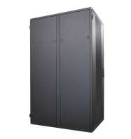 19"-Serverschrank SZB IT - 42 HE - 800 x 1200 mm - Sichttür - Vollblechtür - schwarz
