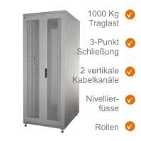 19"-Serverschrank SRK - 42 HE - BxT 800x1000 mm -...