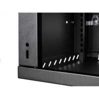 19"-Wandverteiler TAUNUS von IT-BUDGET - 4 HE - 350 mm Tiefe - Sichttür - Schloss - schwarz