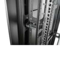 19"-Netzwerkschrank SRK von IT-BUDGET - 42 HE - BxT 800x800 mm - perforierte Doppeltüren vo + hi - montiert - schwarz