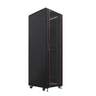 19"-Netzwerkschrank SRK von IT-BUDGET - 38 HE - BxT 600x600 mm - Sicht-/Vollblechtür - montiert - schwarz