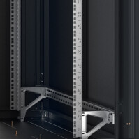 19"-Serverschrank SZB IT - 42 HE - 800 x 1000 mm - Sichttür - Doppel-Vollblechtür - schwarz - SONDERPOSTEN