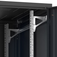19"-Serverschrank SZB IT - 42 HE - 800 x 1000 mm - Sichttür - Doppel-Vollblechtür - schwarz - SONDERPOSTEN