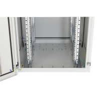 19"-Serverschrank RIE von TRITON mit Cosmotec/STULZ Kühlgerät - Kühlleistung 2000 W - Schutzgrad IP54 - 32 HE - BxT 800 x 1000 mm - Sichttür - RückWand - lichtgrau