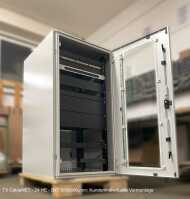 19"-Netzwerkschrank RITTAL TX CableNet - 42 HE - 600 x 600 mm - Sichttür - Vollblechtür - Seitenwände - lichtgrau