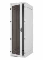 19"-Serverschrank RIE von TRITON mit Cosmotec/STULZ Dachaufbau-Kühlgerät - Kühlleistung 2000 W - 42 HE - BxT 600 x 1000 mm - Sichttür - RückWand - lichtgrau