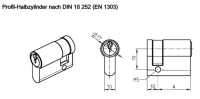 DIN-Profilhalbzylinder mit unterschiedlicher/individueller Schlie&szlig;ung - 10/30 mm